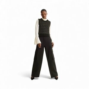 ME+EM Statement Heavy Satin Cargo Trouser Pants Size US 6